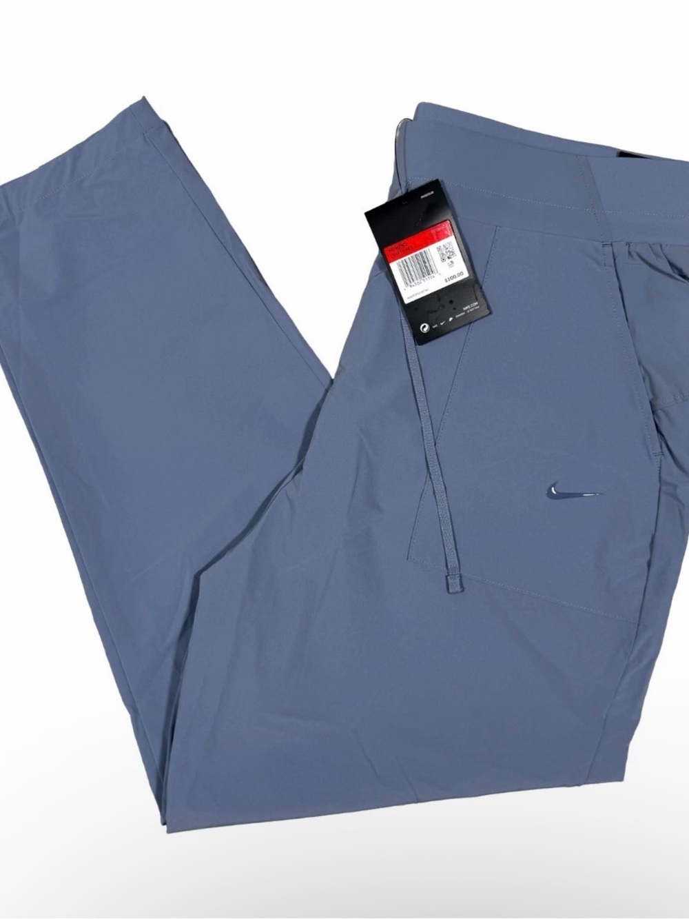Nike Women's L Large Bliss Luxe 7/8 Training Casual Pants Ashen Slate CU4603-493